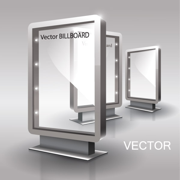 free vector Blank billboards vector